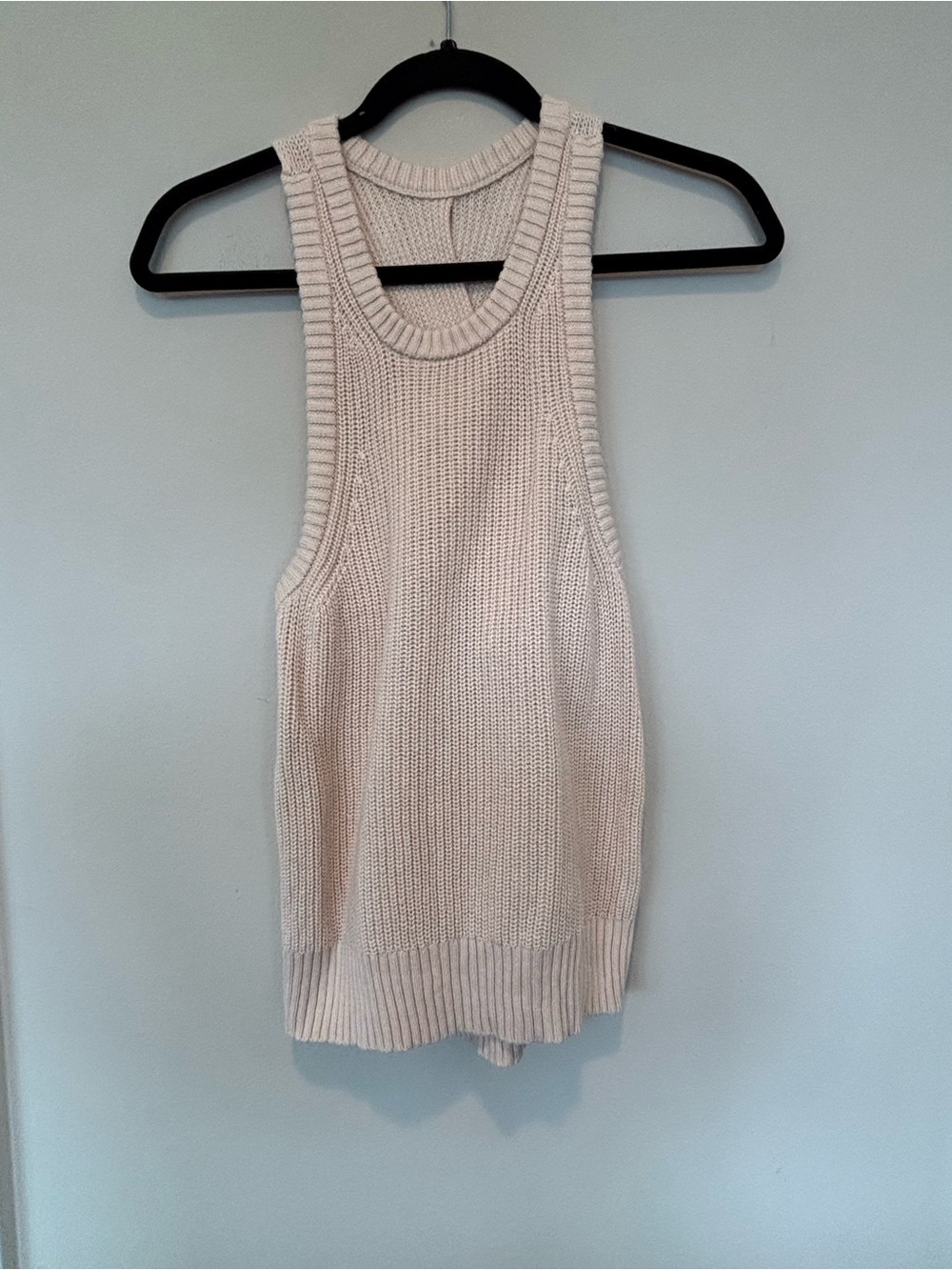 J.Crew Ribbed Knit Racerback Tank in Beige
